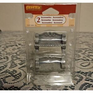 Lemax Silver Decorative Bench Holiday Village Accessories